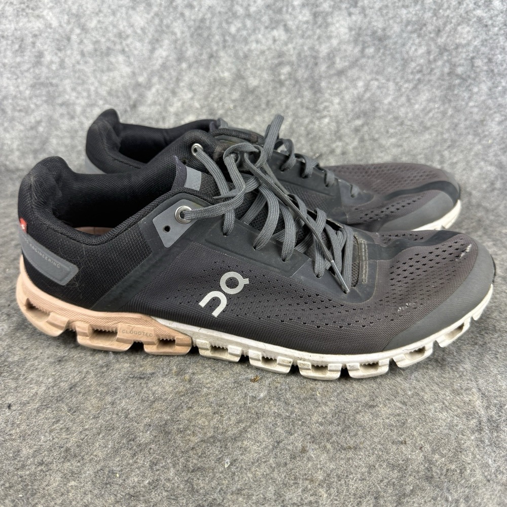 On Cloud Cloudflow Swiss Running Shoes Cloudtec Helion Gray Peach Womens Size 10